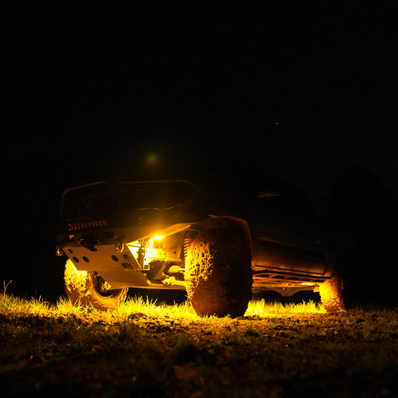 KC HiLiTES Cyclone V2 LED - Rock Light - 6-Light System - Amber - 5W Flood Beam Light Bars & Cubes KC HiLiTES