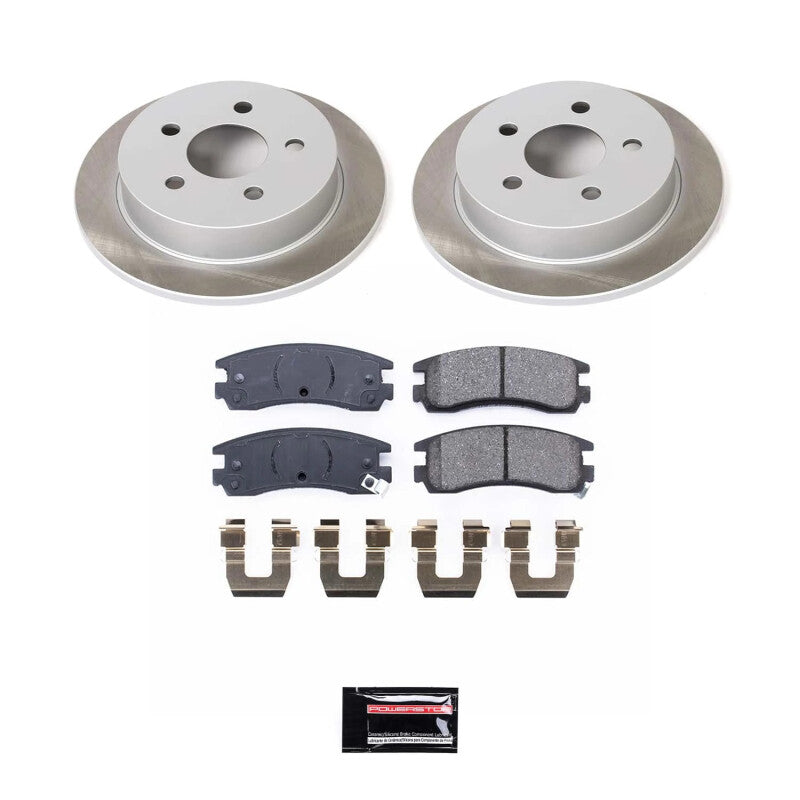 Power Stop 97-03 Pontiac Grand Prix Rear Semi-Coated Rotor Kit Brake Kits - Performance Blank PowerStop