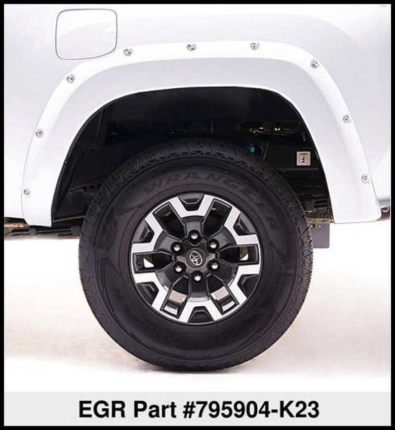 EGR 16+ Nissan Titan XD Bolt-On Look Color Match Fender Flares - Set - Liquid Platinum Metallic Fender Flares EGR