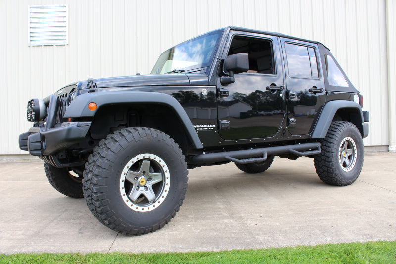 Fishbone Offroad 07-18 Jeep Wrangler JK 4 Door Rocker Guards Scale Armor Rocker Arms Fishbone Offroad