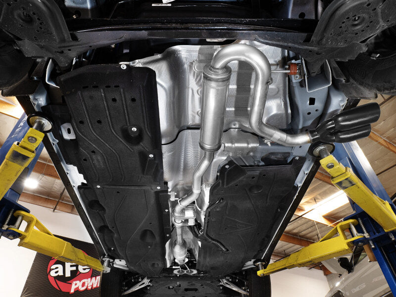aFe Rebel Series 2-1/2in 304 Stainless Steel Cat-Back w/ Black Tip Ford Maverick 22-26 L4-2.5L FWD Catback aFe