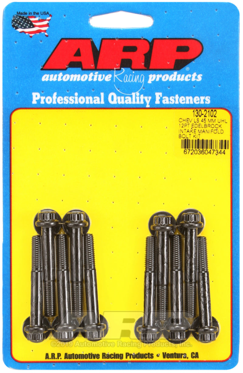 ARP Chevy LS 45mm UHL 12pt Edelbrock Intake Manifold Bolt Kit Hardware Kits - Other ARP