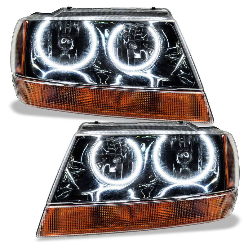 Oracle 99-04 Jeep Grand Cherokee SMD HL - Black - ColorSHIFT w/ BC1 Controller Headlights ORACLE Lighting