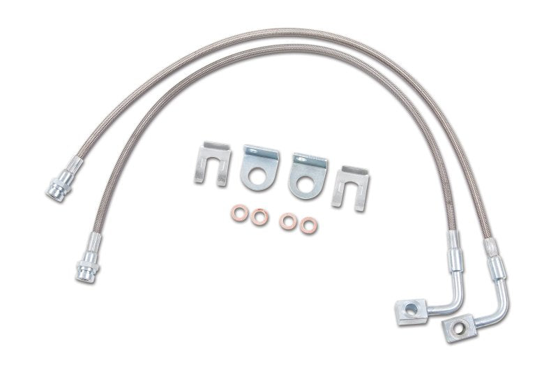 Zone Offroad 07-18 Jeep Wrangler JK Front 4-6in Stainles Barake Lines Brake Line Kits Zone Offroad