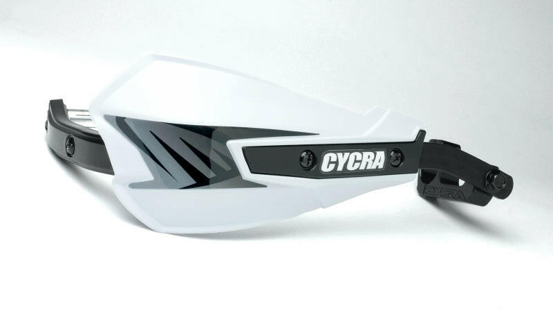 Cycra Vortex Hand Guard/w Universal U-Clamps - White Hand Guards Cycra