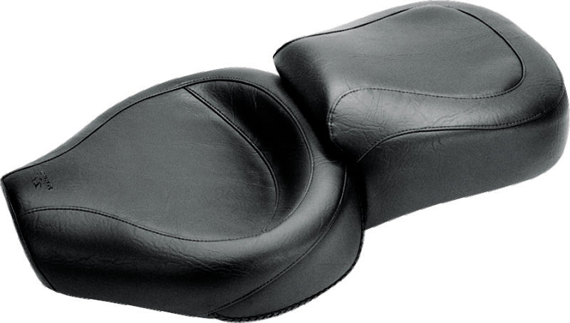 Mustang 82-03 Harley Sportster Wide Touring 1PC Seat - Black One-Piece Motorcycle Seats Mustang Motorcycle
