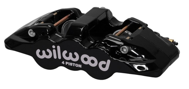 Wilwood Caliper-Aero4-R/H - Black 1.62/1.38in Pistons 1.25in Disc Brake Calipers - Perf Wilwood