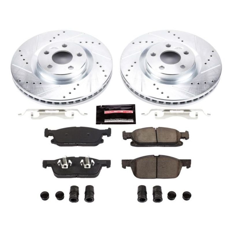 Power Stop 15-19 Ford Edge Front Z23 Evolution Sport Brake Kit Brake Kits - Performance D&S PowerStop