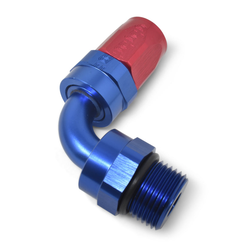 Russell Performance Swivel Hose End Assy #10 AN Male SAE Port to #8 Hose 90 Deg Red/Blue Anodized Hardware Kits - Other Russell