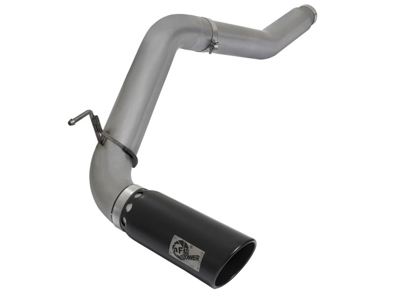 aFe LARGE BORE HD 5in DPF-Back SS Exhaust w/ Black Tip 2016 Nissan Titan 5.0L V8 (td) CC SB DPF Back aFe