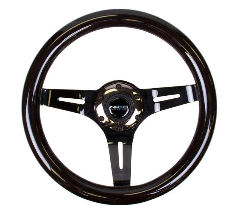 NRG Classic Wood Grain Steering Wheel (310mm) White w/Neochrome 3-Spoke Center Steering Wheels NRG