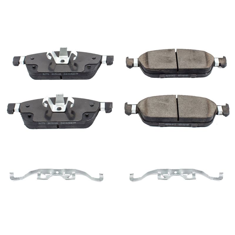 Power Stop 15-18 Ford Focus Front Z17 Evolution Ceramic Brake Pads w/Hardware Brake Pads - OE PowerStop