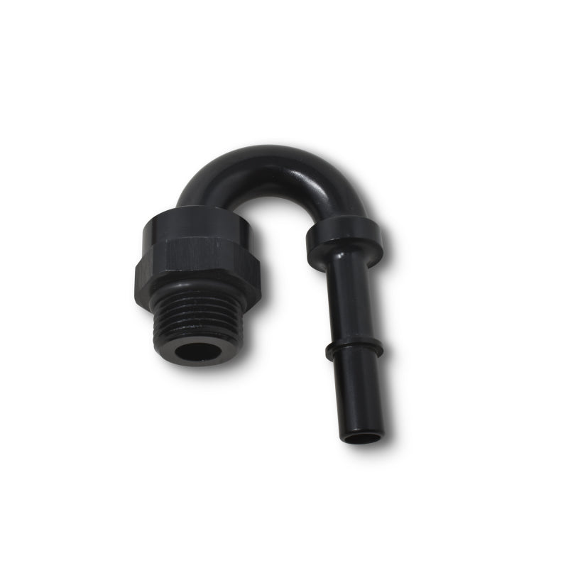 Russell Performance Adapter Fitting 3/8in SAE Quick Disconnect 180 DEG - Blk Fittings Russell