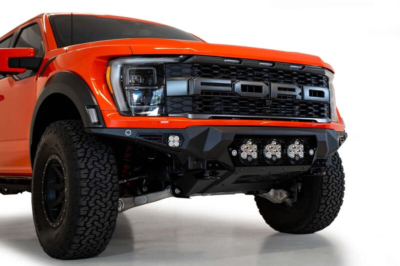Addictive Desert Designs 2021+ Ford Raptor Bomber Front Bumper w/ 3 Baja Designs LP6 Light Mounts Bumpers - Steel Addictive Desert Designs