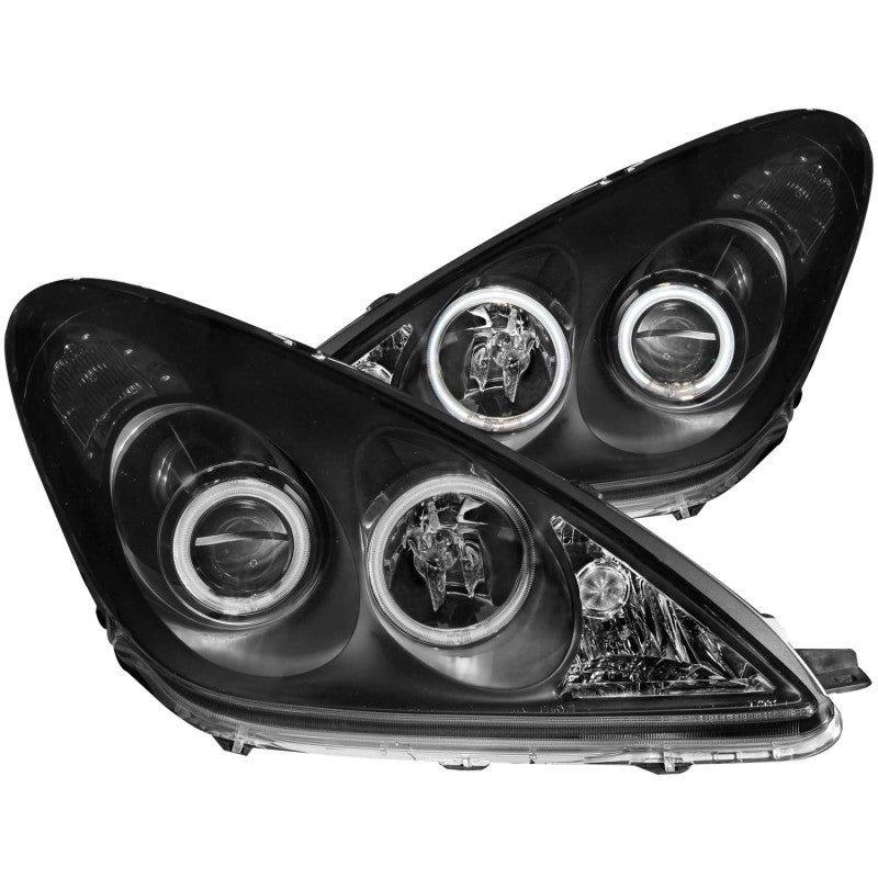 ANZO 2002-2003 Lexus Es300 Projector Headlights w/ Halo Black Headlights ANZO