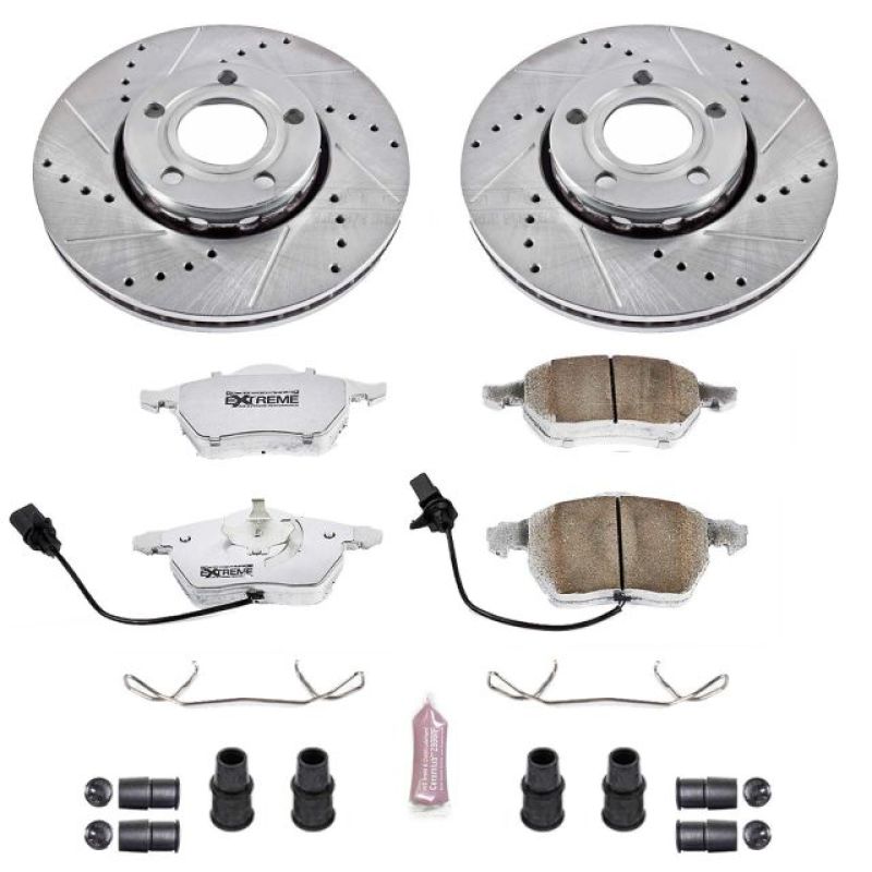 Power Stop 99-04 Audi A4 Front Z26 Street Warrior Brake Kit Brake Kits - Performance D&S PowerStop