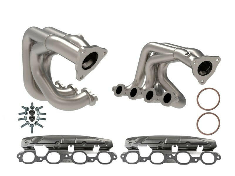 aFe Twisted 304SS Header 2020 Chevy Corvette (C8) 6.2L V8 - Titanium Ceramic Coated Headers & Manifolds aFe