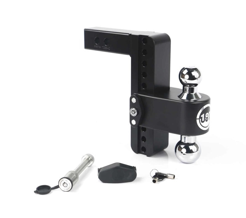 Weigh Safe 180 Hitch 8in Drop Hitch & 2in Shank (10K/12.5K GTWR) w/WS05 - Black Cerakote Hitch Ball Mounts Weigh Safe