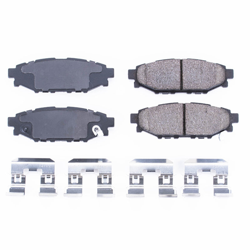Power Stop 13-16 Subaru BRZ Rear Z17 Evolution Ceramic Brake Pads w/Hardware Brake Pads - OE PowerStop