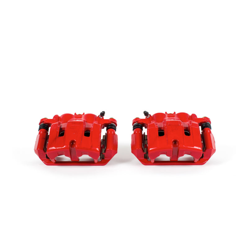 Power Stop 09-14 Acura TL Front Red Calipers w/Brackets - Pair Brake Calipers - Perf PowerStop