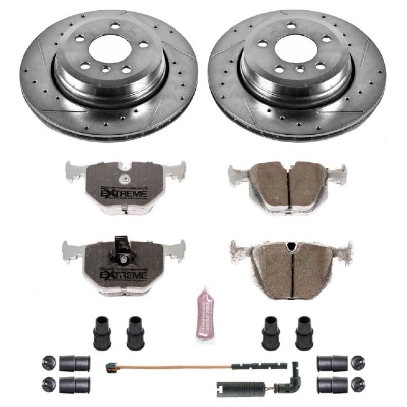Power Stop 04-10 BMW X3 Rear Z26 Street Warrior Brake Kit Brake Kits - Performance D&S PowerStop