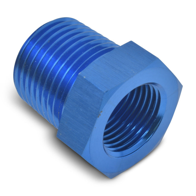 Russell Performance 1in Male to 3/4in Female Pipe Bushing Reducer (Blue) Fittings Russell