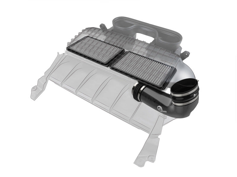 aFe Super Stock Carbon Fiber Pro Dry S Induction System 2021 RAM 1500 TRX V8-6.2L SC Cold Air Intakes aFe