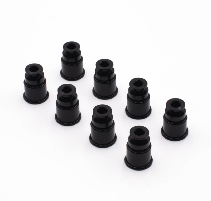 BLOX Racing 14mm Adapter Top (1/2in) w/Viton O-Ring & Retaining Clip (Set of 8) Fuel Injectors - Single BLOX Racing