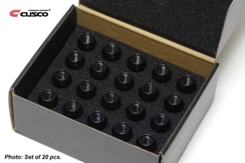 Cusco Universal Wheel Lug Nut Set M12 x P1.5mm - Black (20pcs) Lug Nuts Cusco