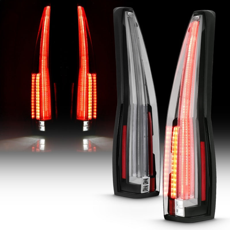 ANZO 2007-2014 Chevrolet Tahoe Led Taillights Red/Clear Tail Lights ANZO