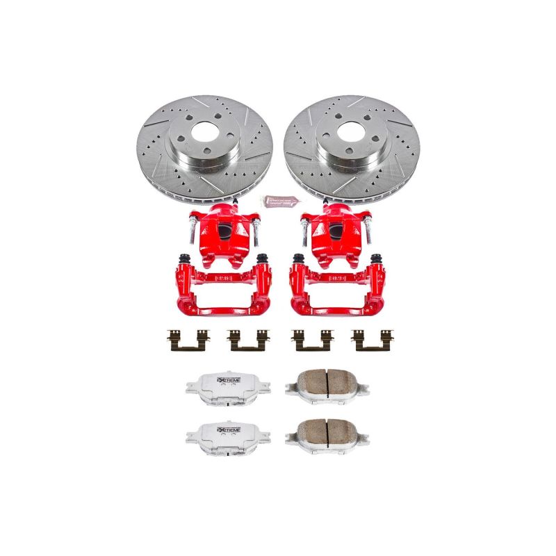 Power Stop 05-10 Scion tC Front Z26 Street Warrior Brake Kit w/Calipers Brake Kits - Performance D&S PowerStop