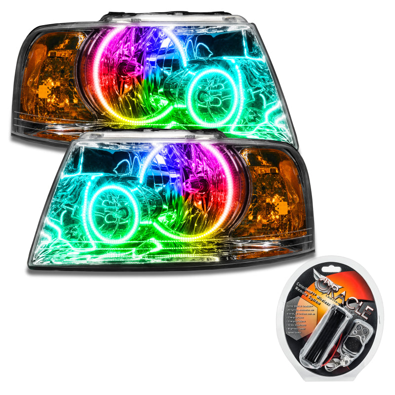 Oracle 03-06 Ford Expedition SMD HL - Chrome - ColorSHIFT Headlights ORACLE Lighting