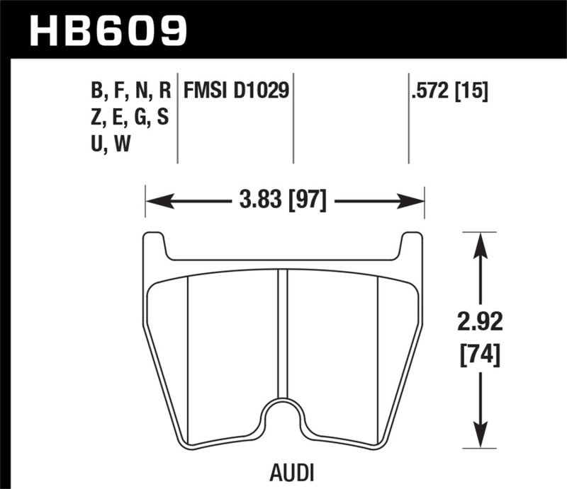 Hawk 08-14 Audi R8 4.2L Base Front ER-1 Brake Pads Brake Pads - Racing Hawk Performance