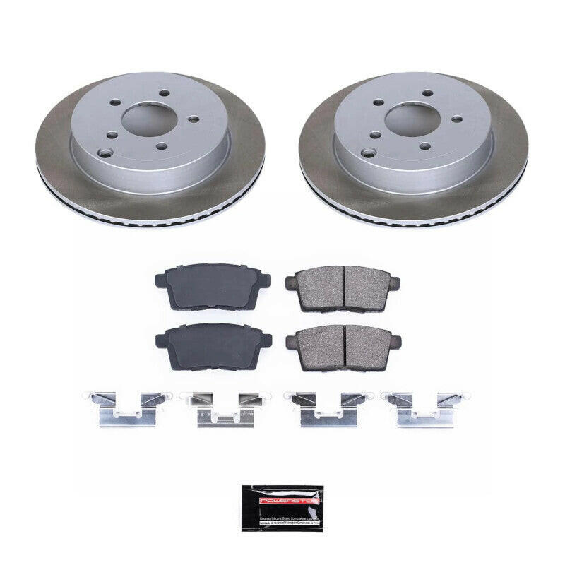 Power Stop 07-10 Lincoln MKX Rear Semi-Coated Rotor Kit Brake Kits - Performance Blank PowerStop