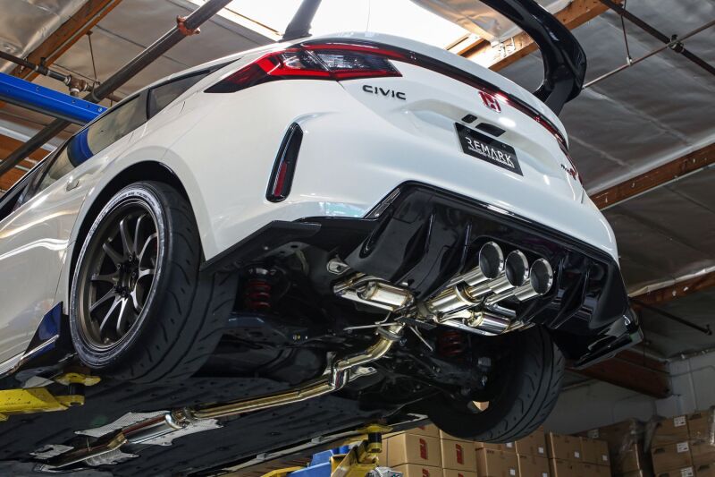 Remark 2023+ Honda Civic Type-R (FL5) Triple Tip Catback Exhaust w/ Triple Tip & Front Pipe Catback Remark