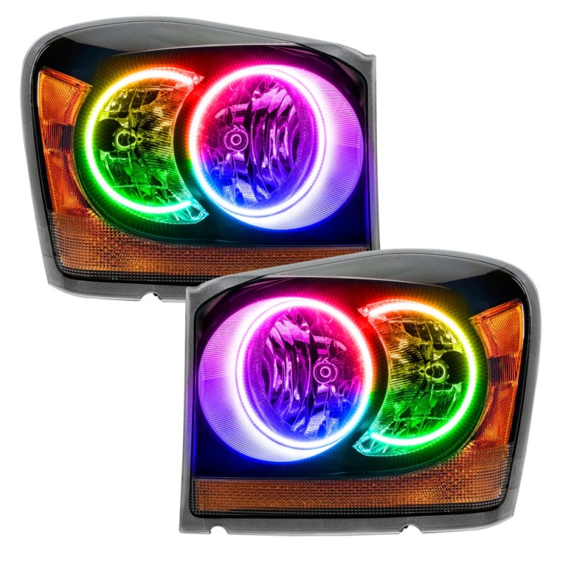 Oracle 04-06 Dodge Durango SMD HL - Black - ColorSHIFT w/ BC1 Controller Headlights ORACLE Lighting
