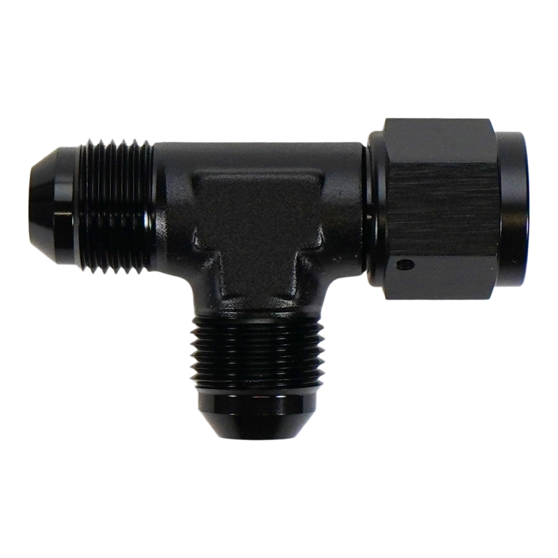 DeatschWerks 8AN Male Flare to Female Flare Swivel Tee on Straight Fittings DeatschWerks
