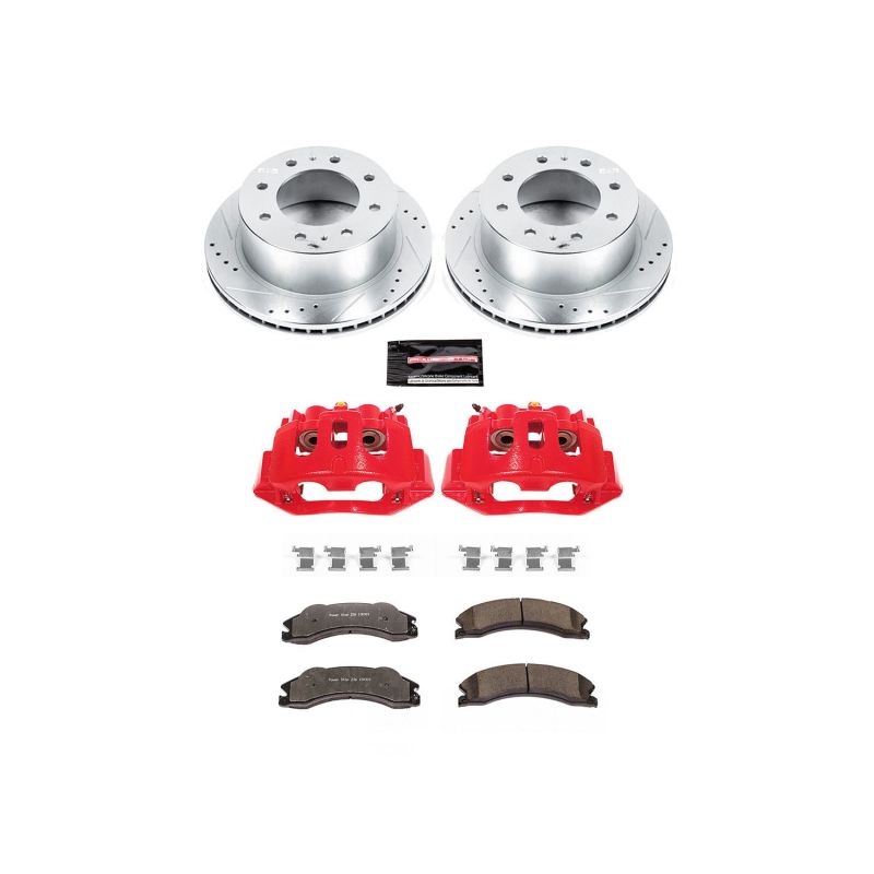 Power Stop 11-14 Chevrolet Silverado 2500 HD Rear Z36 Truck & Tow Kit w/Cals Brake Calipers - Perf PowerStop