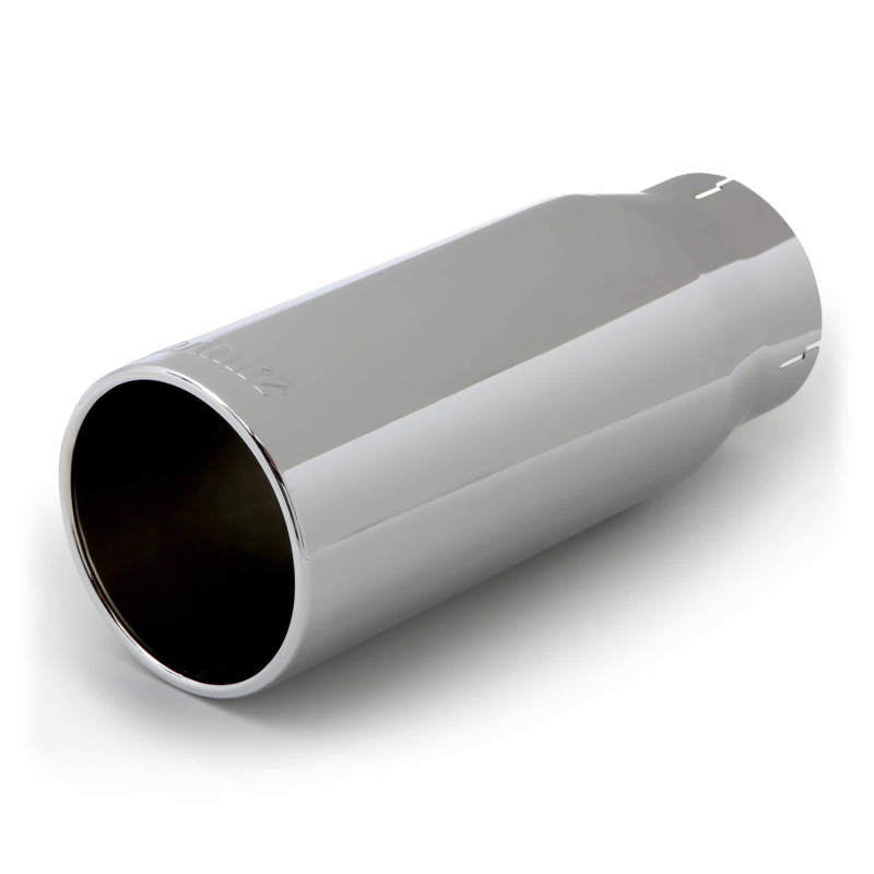 Banks Power Tailpipe Tip Kit - SS Round Straight Cut - Chrome - 4in Tube - 5in X 12.5in Tips Banks Power