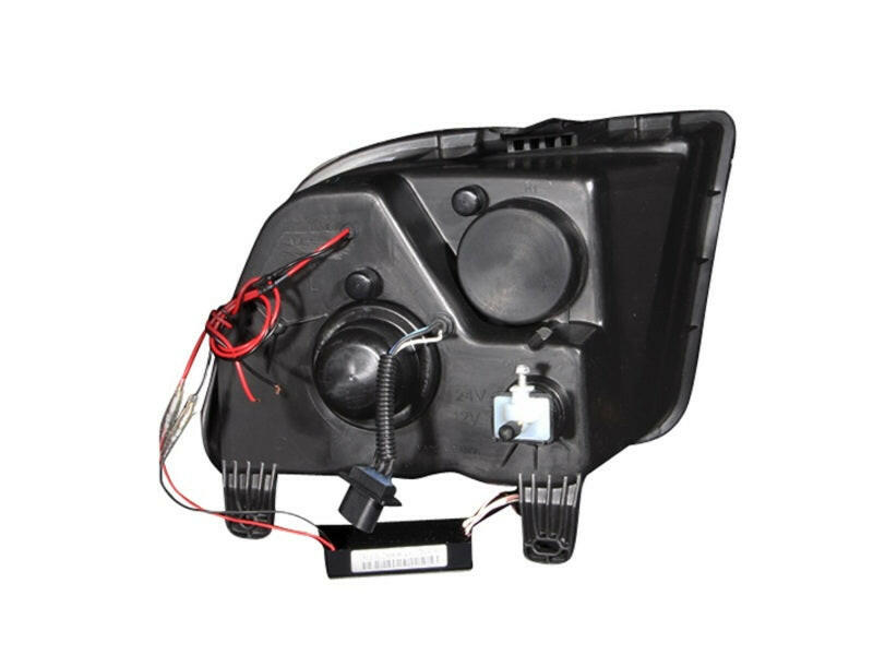 ANZO 2005-2009 Ford Mustang Projector Headlights w/ Halo Black Headlights ANZO