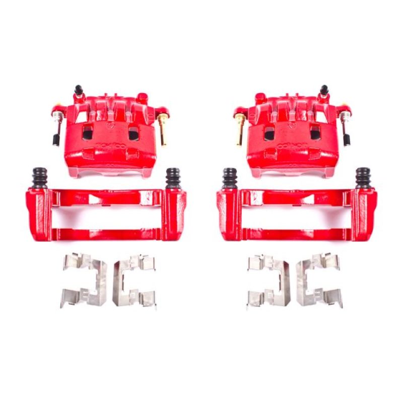 Power Stop 16-17 Subaru Crosstrek Front Red Calipers w/Brackets - Pair Brake Calipers - Perf PowerStop