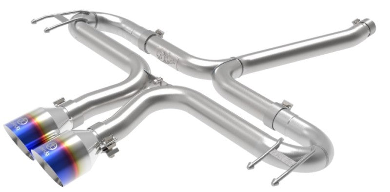 aFe Takeda 2-1/2in 304 SS Axle-Back Exhaust w/Blue Flame Tips 17-20 Honda Civic Sport L4-1.5L (t) Axle Back aFe
