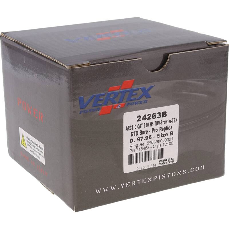 Vertex Piston 05-11 Arctic Cat 650 H1 4x4 650cc Forged Replica Piston Kit Piston Sets - Powersports Vertex Pistons