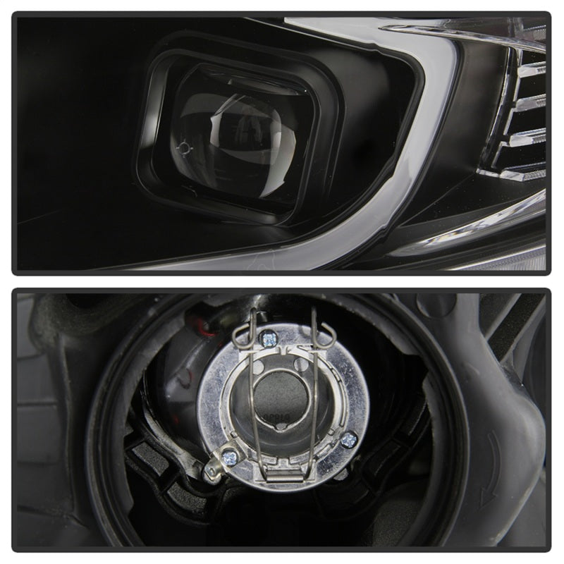 xTune 09-14 Acura TSX Projector Headlights - Light Bar DRL - Black (PRO-JH-ATSX09-LB-BK) Headlights SPYDER