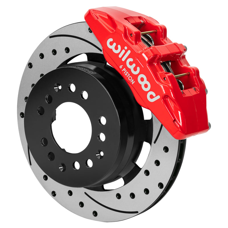 Wilwood kit front DP6 wwe 2IN. drop alum pro spindle 12.19 rotor SRP red Big Brake Kits Wilwood