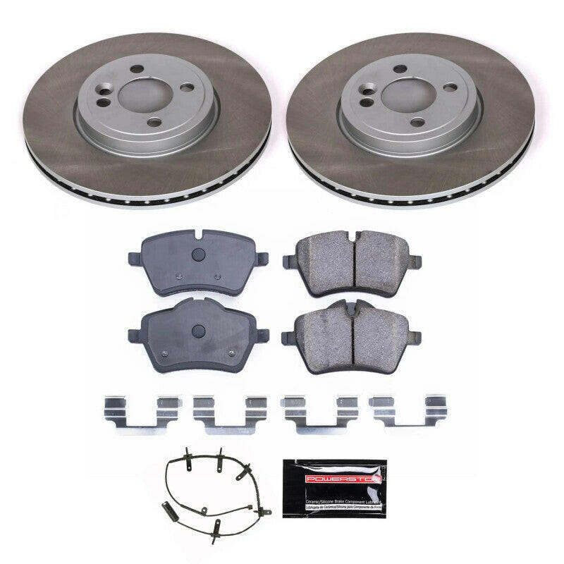 Power Stop 07-08 Mini Cooper Front Semi-Coated Rotor Kit Brake Kits - Performance Blank PowerStop