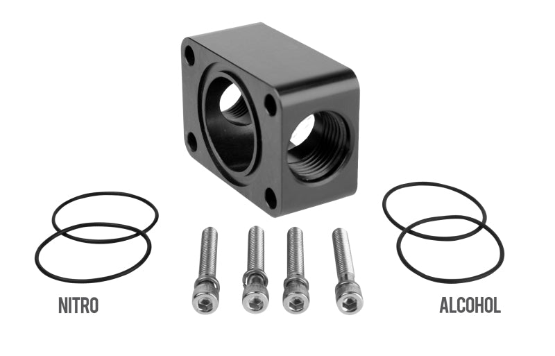 Aeromotive Spur Gear Pump Distribution Block - 2x AN-10 Fuel Systems Aeromotive