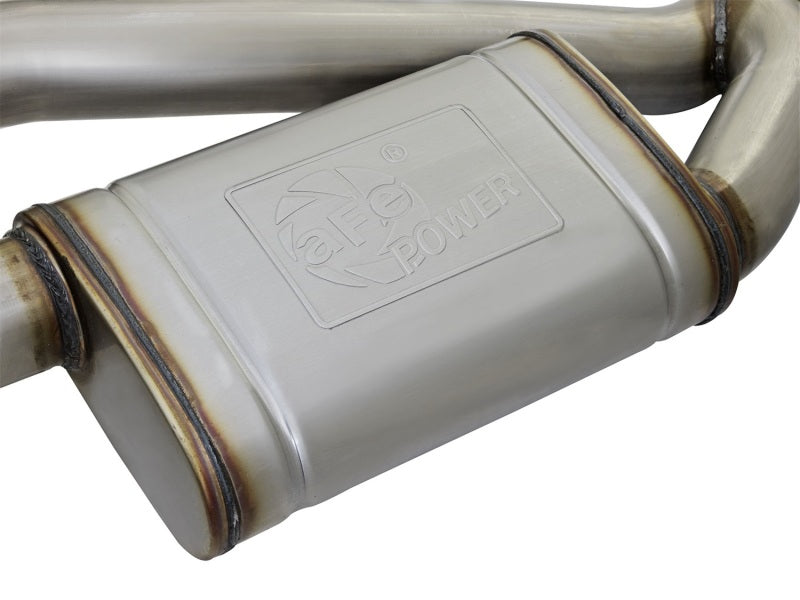 aFe MACHForce XP 3in 304 SS Axle-Back Dual Exhaust (NPP) w/ Polished Tips 16-17 Camaro SS V8-6.2L Axle Back aFe