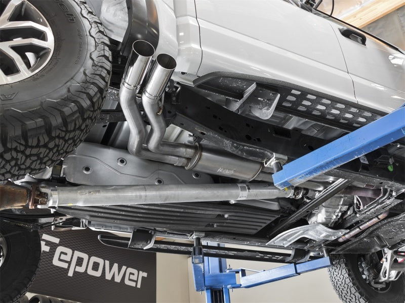 aFe POWER Rebel Series 3in 409 SS Cat Back Exhaust w/ Polished Tips 17 Ford F-150 Raptor V6-3.5L Catback aFe