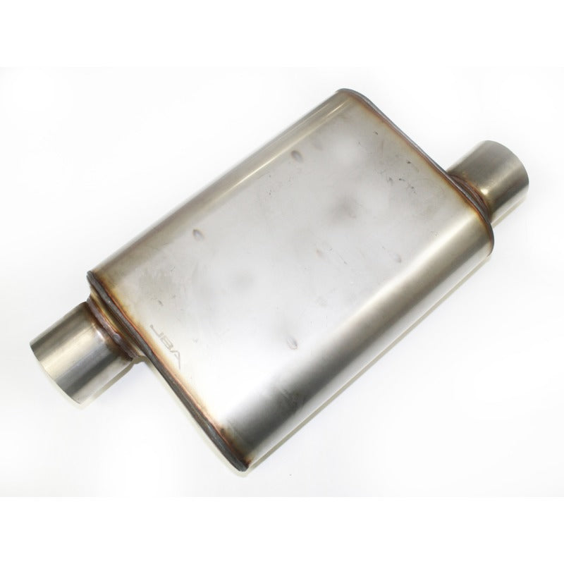 JBA Universal Chambered Style 304SS Muffler 13x9.75x4in 3in Inlet Diameter Offset/Offset Muffler JBA